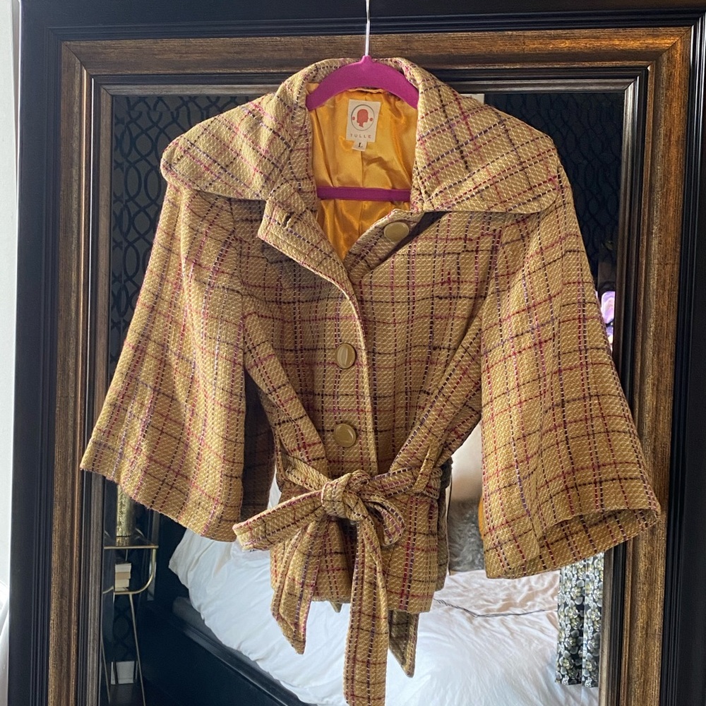 Tulle Crop Tweed Jacket